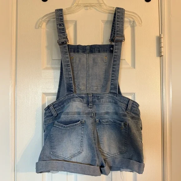 Wallflower Women’s Denim Shortalls size large - Picture 5 of 11